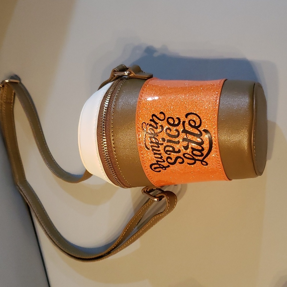 Pumpkin Spice Latte shaped purse NEW
